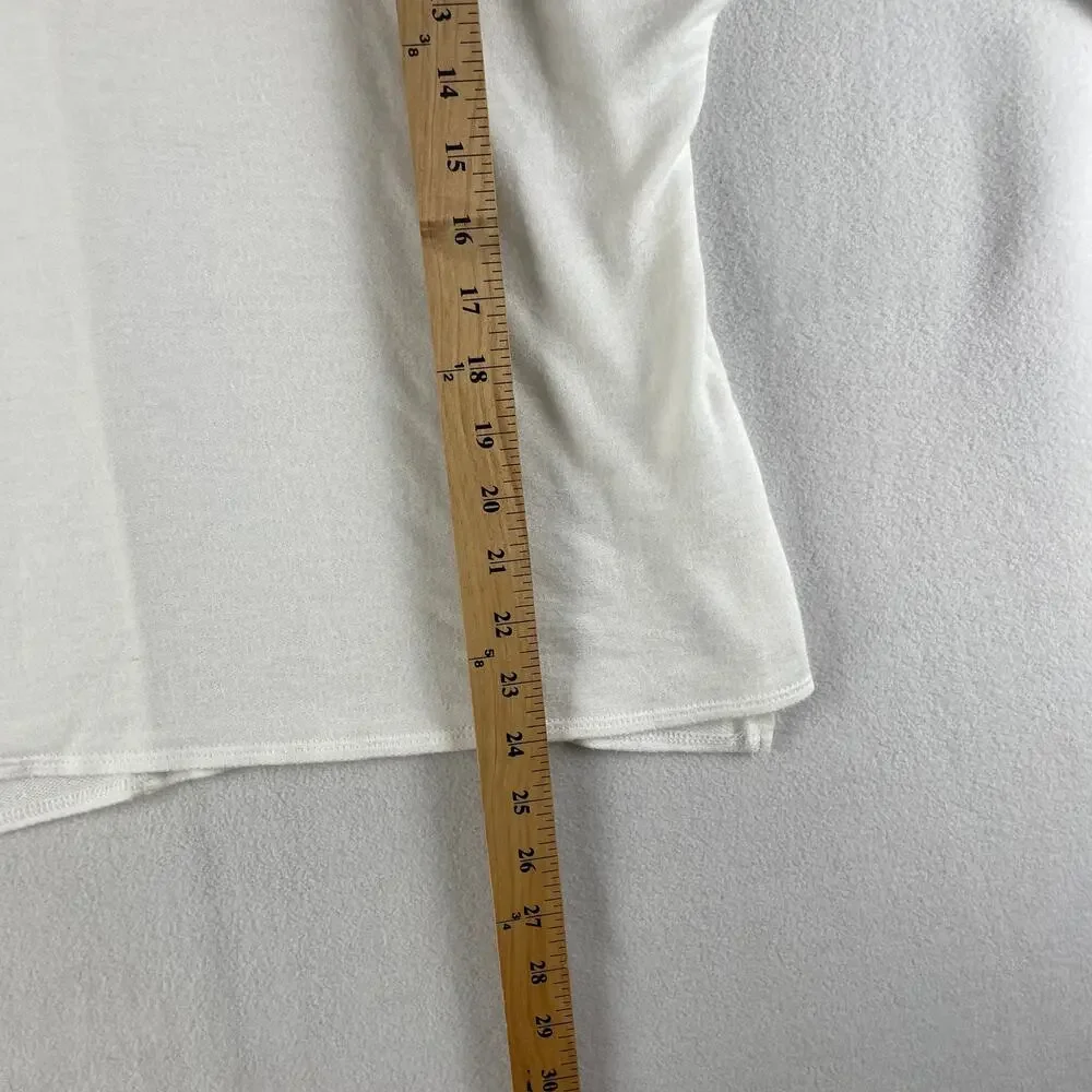Green Envelope Women's White Cowl Neck Dolman Sleeve Large Top - Picture 4 of 8